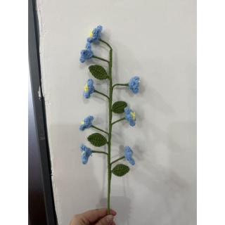 Blue Plum Blossom Crochet Flower