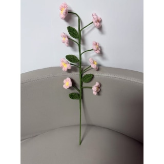 Pink Plum Blossom Crochet Flower