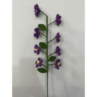 Purple Plum Blossom Crochet Flower