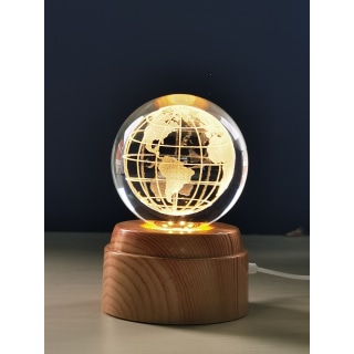 Globe Rotating 3D Crystal Globe Light