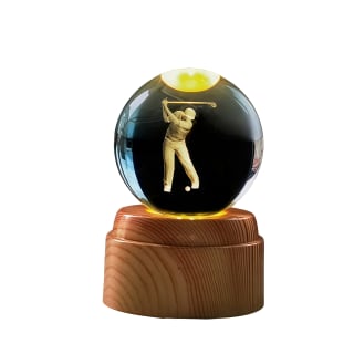 Golf Rotating 3D Crystal Globe Light