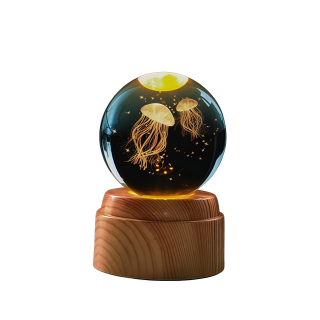 Jellyfish Rotating 3D Crystal Globe Light