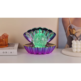 Blue Purple Metallic - Colour LED Clam wt Glitter 