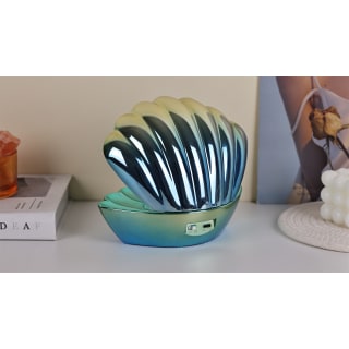 Blue Mint Yellow Metallic - LED Clam wt Glitter