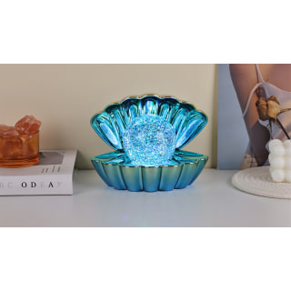 Blue Mint Yellow Metallic - LED Clam wt Glitter