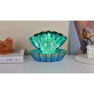 Blue Mint Yellow Metallic - LED Clam wt Glitter