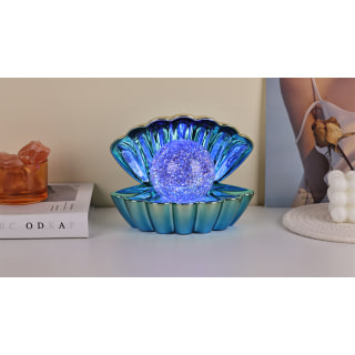 Blue Mint Yellow Metallic - LED Clam wt Glitter