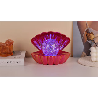 Red Gold Metallic - Colour LED Clam wt Glitter Pea