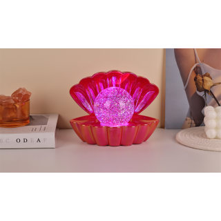 Red Gold Metallic - Colour LED Clam wt Glitter Pea