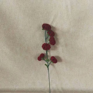 Dark Red Persimmon Pipe Cleaner Flower