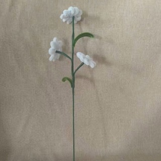 White Lily Pipe Cleaner Flower
