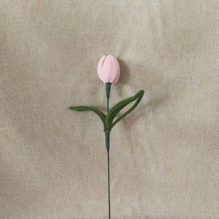 Pink Tulip Pipe Cleaner Flower