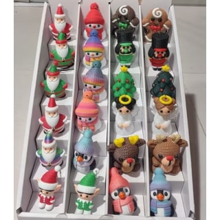 3D Printed Assorted 24pcs Christmas Ornaments