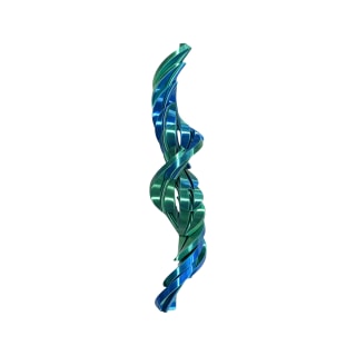 Blue Green 3D Printed Twisty Fidget Egg