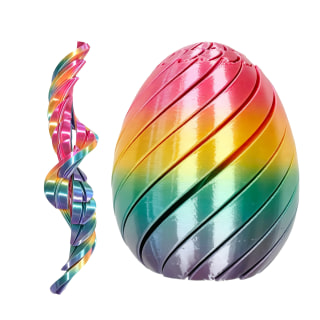 Candy Rainbow 3D Printed Twisty Fidget Egg