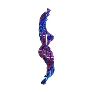 Purple Blue 3D Printed Twisty Fidget Egg