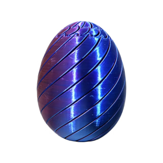 Purple Blue 3D Printed Twisty Fidget Egg
