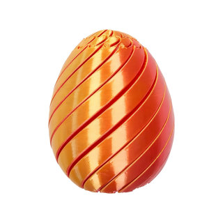 Red Gold 3D Printed Twisty Fidget Egg