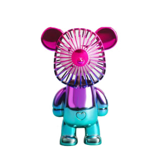 Two-Tone Cerise Green Bear Fan