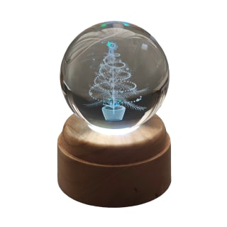 The Magic of Christmas Rotating 3D Crystal Globe L