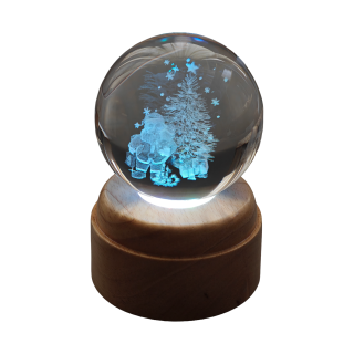 Under the Tree Rotating 3D Crystal Globe Light - W