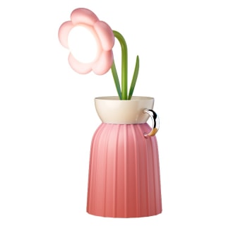 Daisy Flower Lamp with Vase - Pink