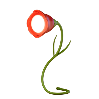 Rose Flower Stem Lamp - Red