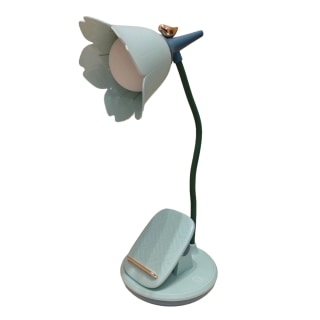 Flower Desk Lamp with Clip - Blue