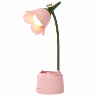 Flower Desk Lamp with Pen Holder - Pink