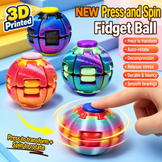 3D Assorted Light Up 24 Fidget Spinner Ball CDU