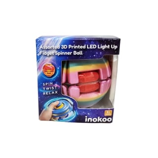 3D Assorted Light Up 24 Fidget Spinner Ball CDU