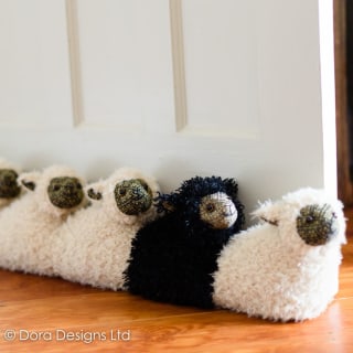 Black Sheep Unique Draught Excluder by Dora