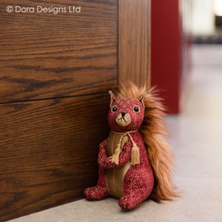 Ruby Red Squirrel Doorstop by Dora Designs