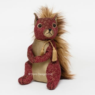 Ruby Red Squirrel Doorstop by Dora Designs