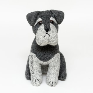 Sugar Bear Schnauzer Dog Doorstop by Dora Designs