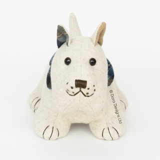 Plaid Westie Animal Doorstop by Dora Designs