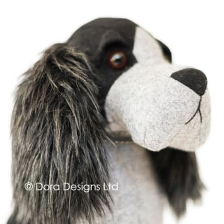 Chance Cocker Spaniel Fabric Doorstop by Dora 