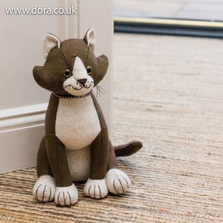 Americano Fabric Cat Doorstop by Dora Designs