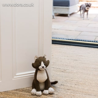 Americano Cat Animal Doorstop by Dora Designs