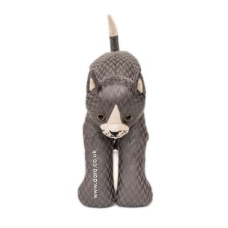 Grey Cat Door Muffler by Dora Design