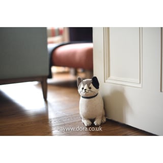 Pudge Fat Cat Doorstop | Animal Fabric Doorstops