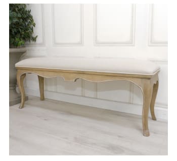 Upholstered wood 2025 bench