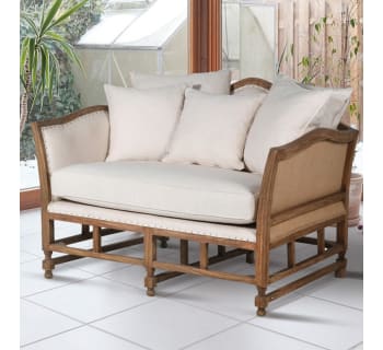 Wooden Frame Small Sofa