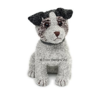 black and white jack russell stuffed animal