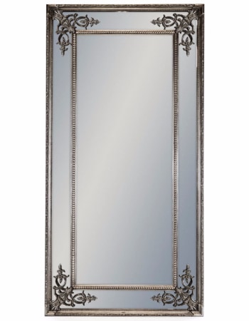 Tall Silver French Mirror without Crest