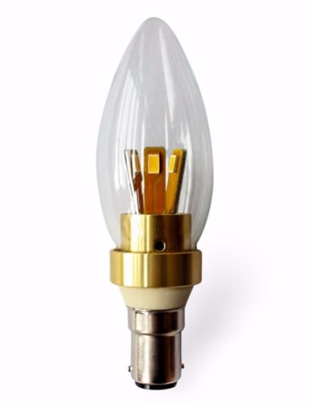 Small Bayonet Gold 4W LED Candle Bulb