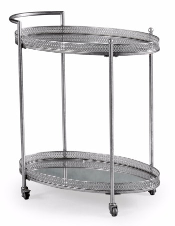 Antique Silver Metal Trolley