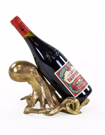 Gold Octopus Wine Bottle Holder