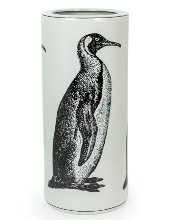 White Ceramic Penguin Umbrella Stand