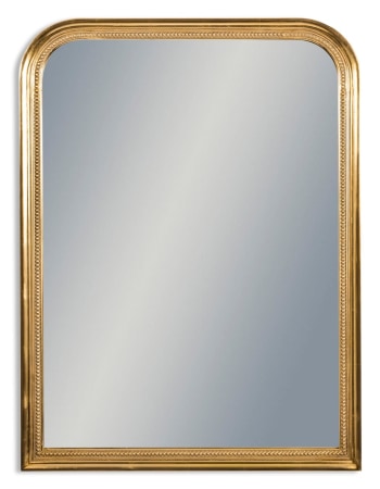 Antique Gold Beaded Portrait Wall Mirror